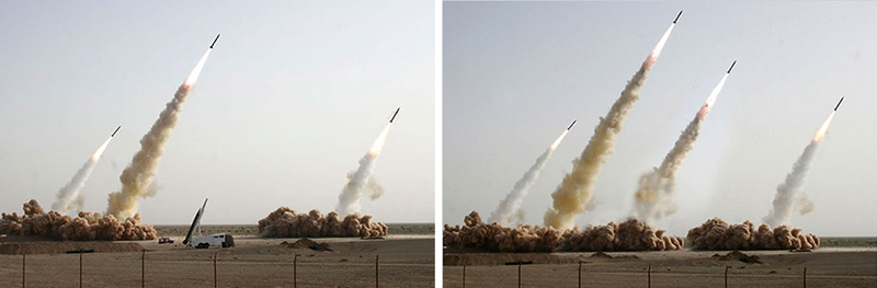 Iran's widely ridiculed Photoshop job on a 2008 missile launch.